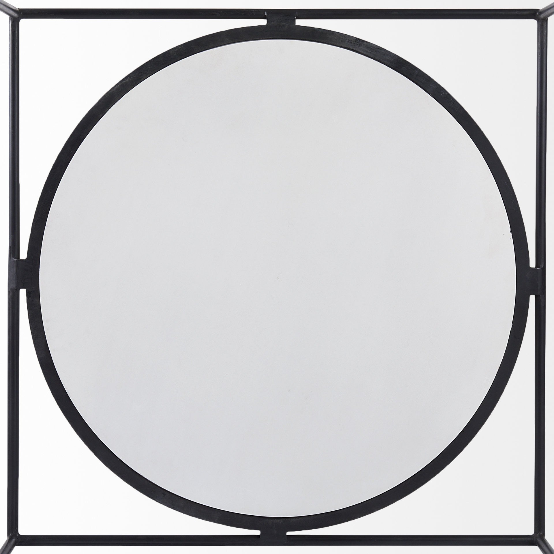 White & Black Genuine Marble & Metal Square Frame Coffee Table image 7