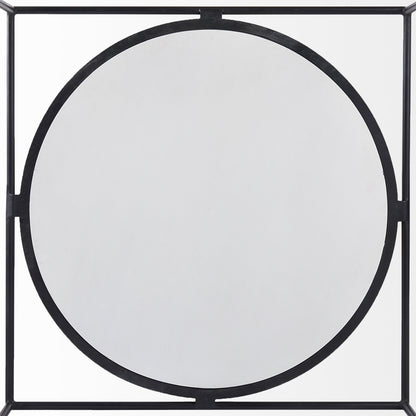 White & Black Genuine Marble & Metal Square Frame Coffee Table image 7