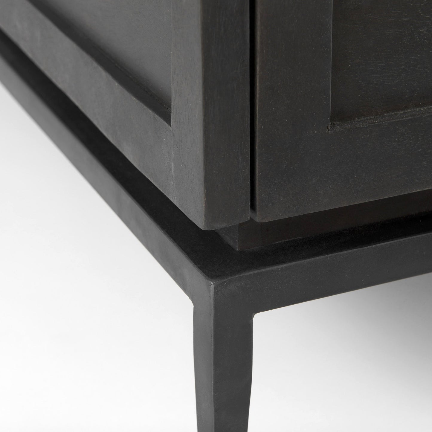 Dark Brown Wood & Marble Coffee Table