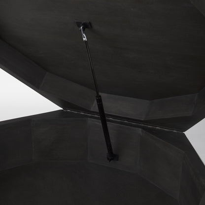 Black Wood Octagon Solid Coffee Table image 8