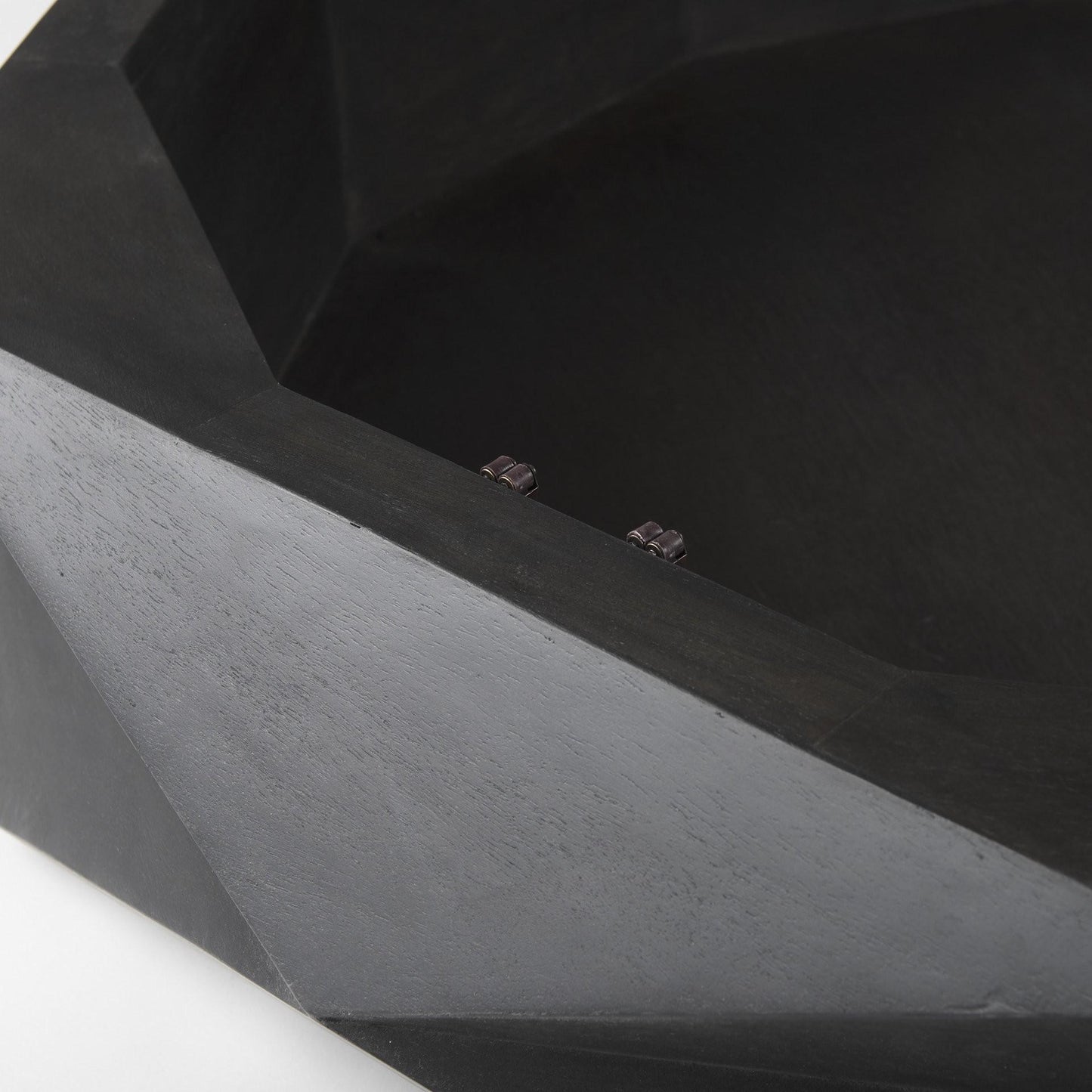 Black Wood Octagon Solid Coffee Table image 9