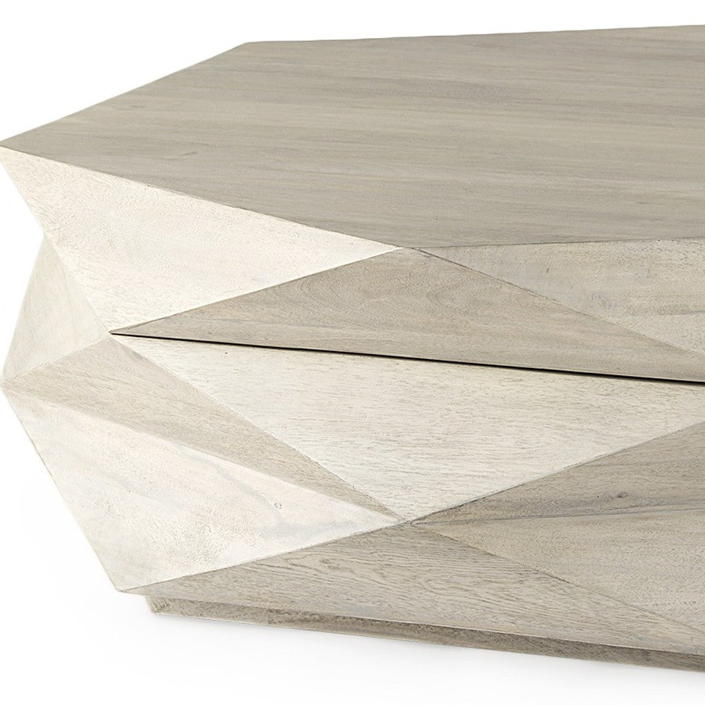 Natural Solid Wood Hexagon Lift Top Solid Coffee Table image 7