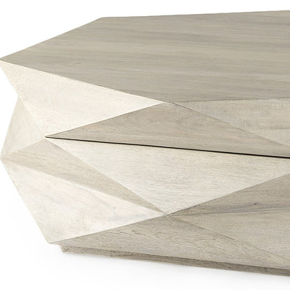 Natural Solid Wood Hexagon Lift Top Solid Coffee Table image 7