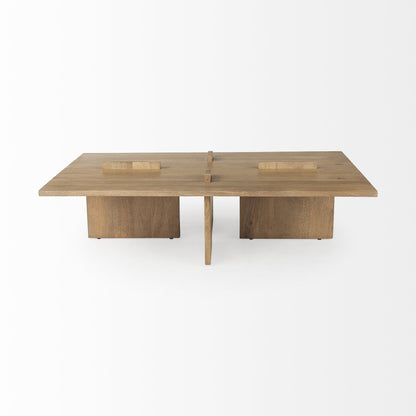 Natural Wood Coffee Table image 2