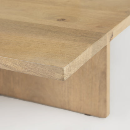Natural Wood Coffee Table image 8