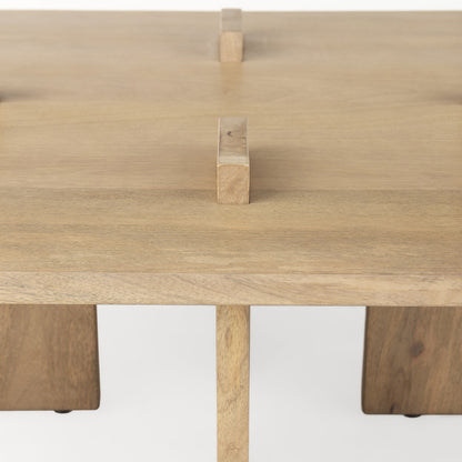 Natural Wood Coffee Table image 9