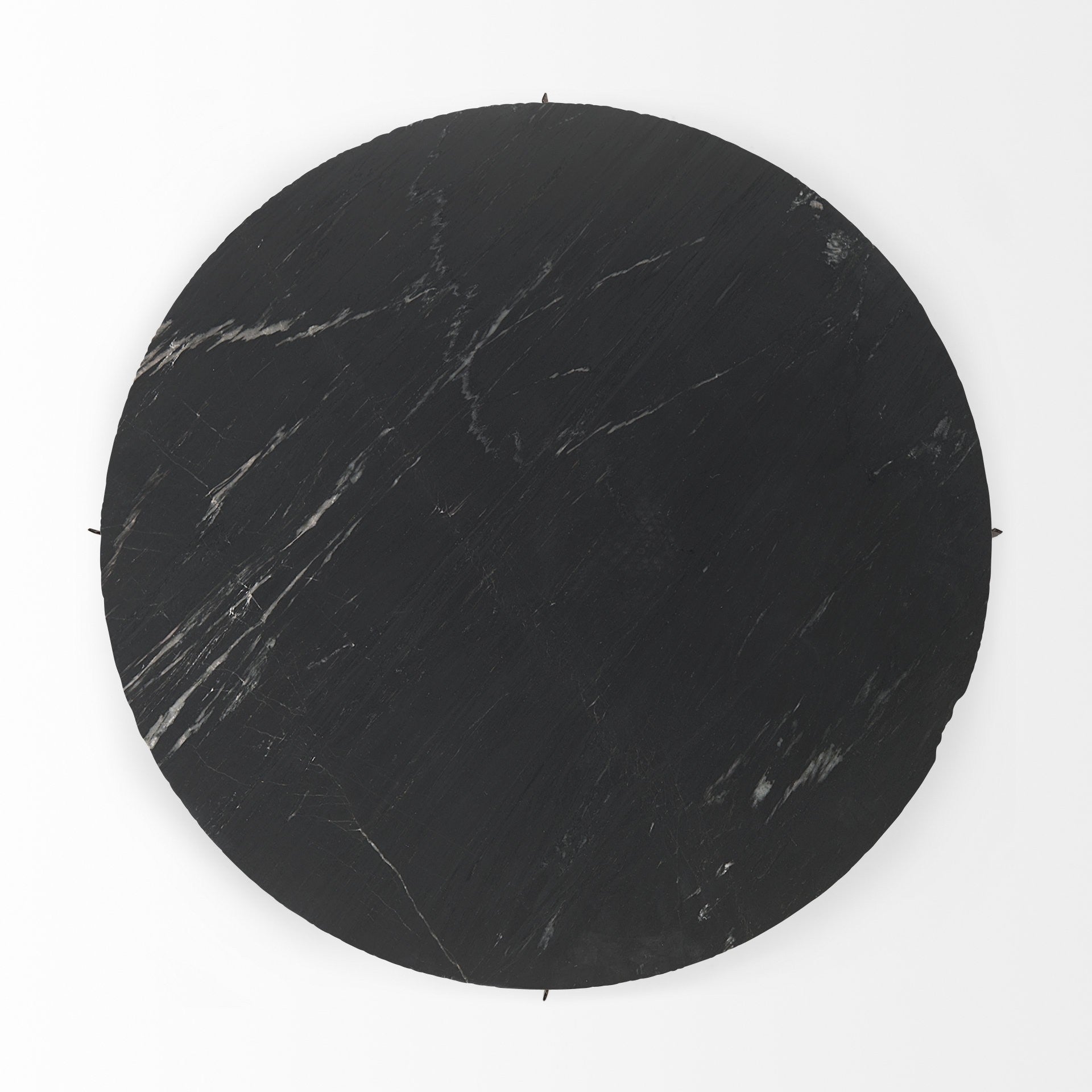 Black & Gold Genuine Marble & Iron Round Coffee Table image 4