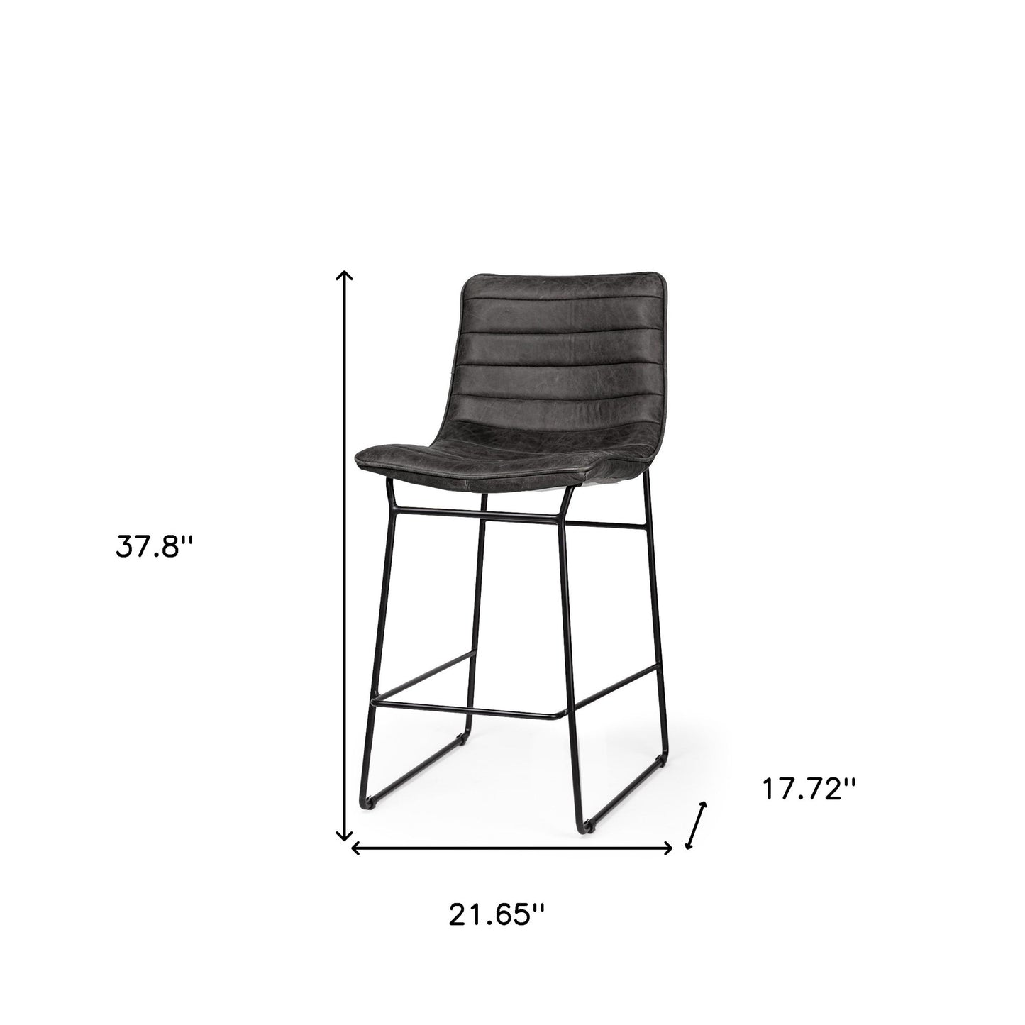 Black Iron Counter Height Bar Chair