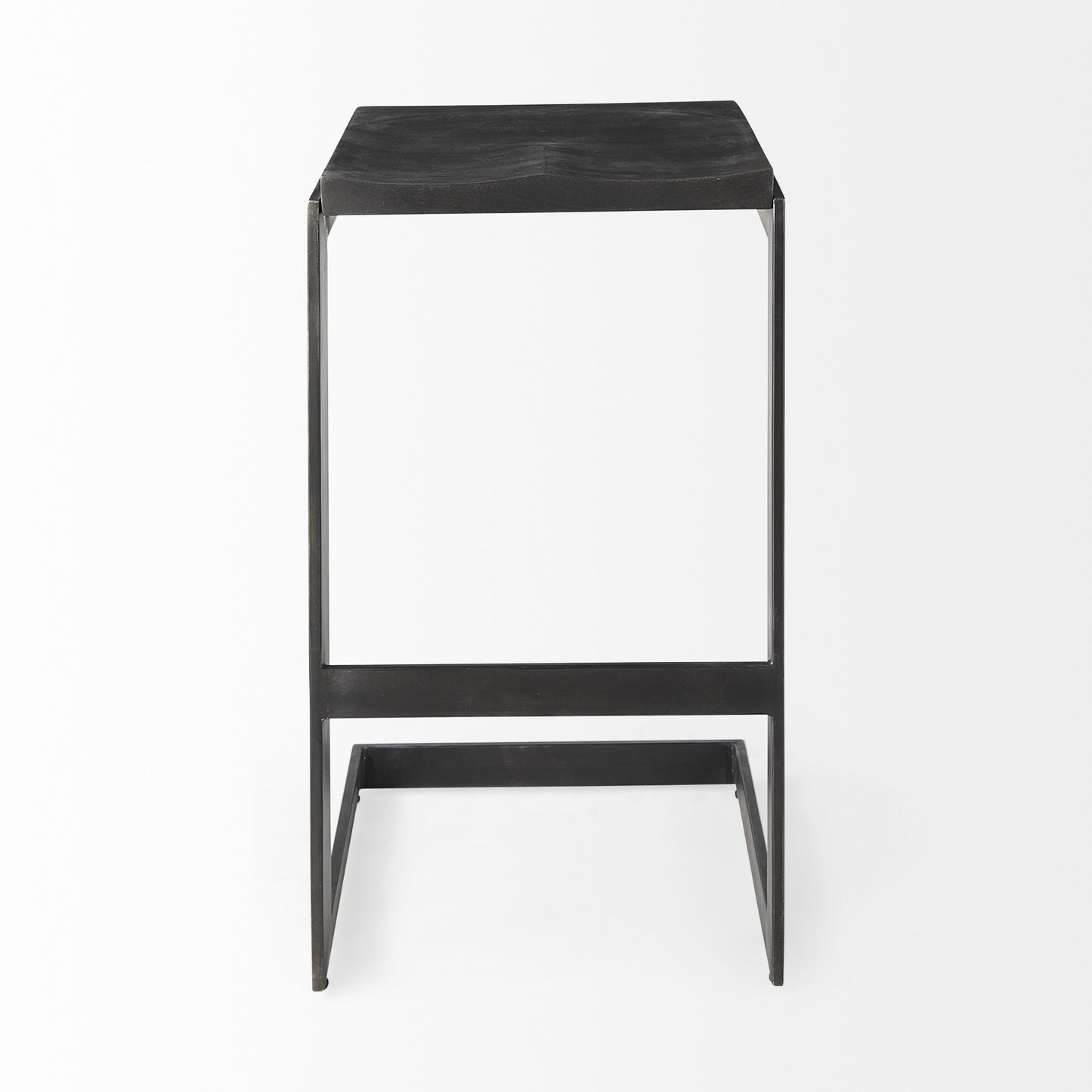 Black Solid & Manufactured Wood Backless Bar Height Bar Chair