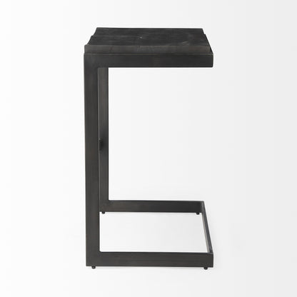Black Solid & Manufactured Wood Backless Bar Height Bar Chair