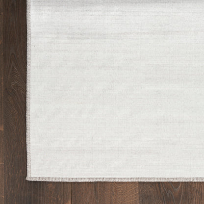Nourison Essentials Loom Woven Ivory & Grey Machine Washable Rug - Corner