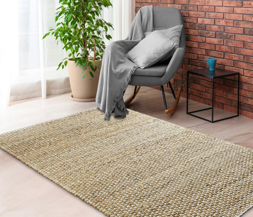 8 x 10 Natural Hand Woven Rug
