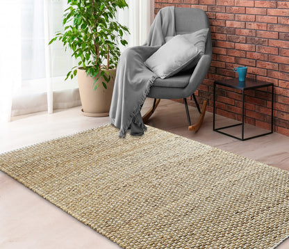 8 x 10 Natural Hand Woven Rug
