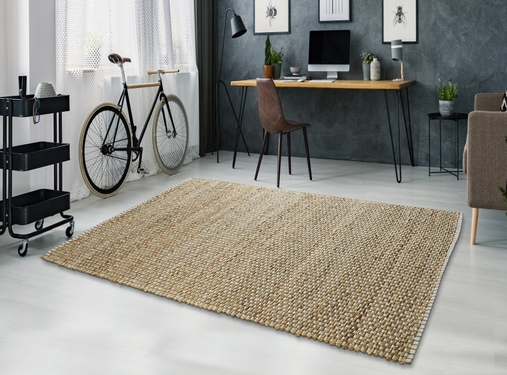 8 x 10 Natural Hand Woven Rug