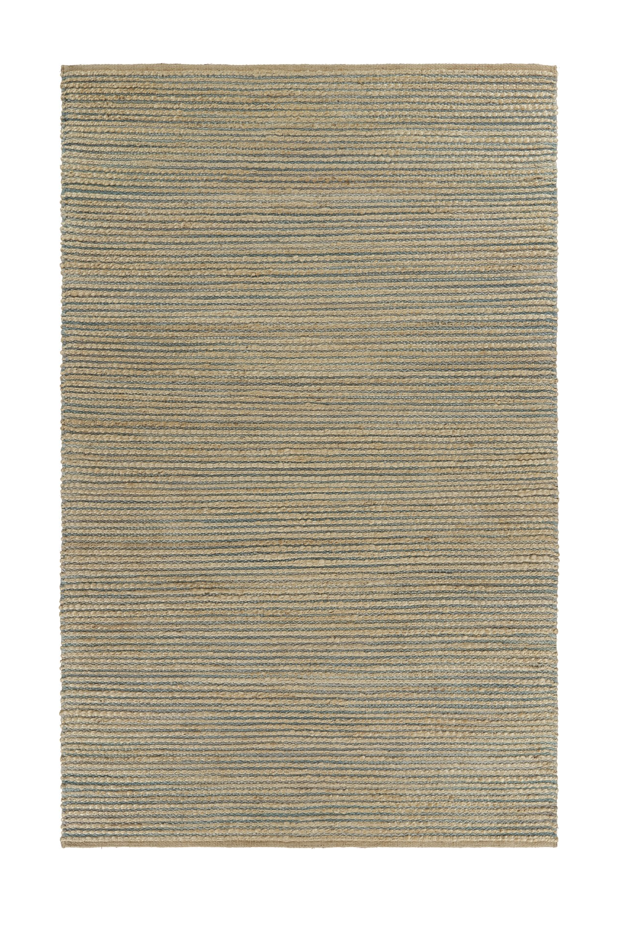 8 x 10 Tan & Blue Undertone Striated Rug