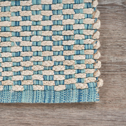 8 x 10 Blue & Beige Toned Rug