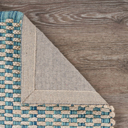 8 x 10 Blue & Beige Toned Rug