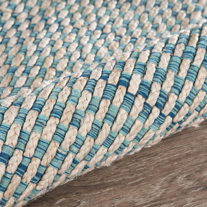 8 x 10 Blue & Beige Toned Rug