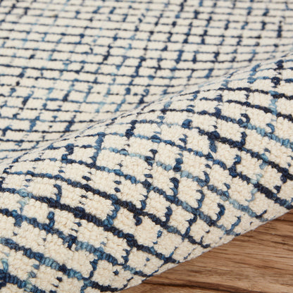 8 x 10 Ivory Wool Hand Loomed Rug