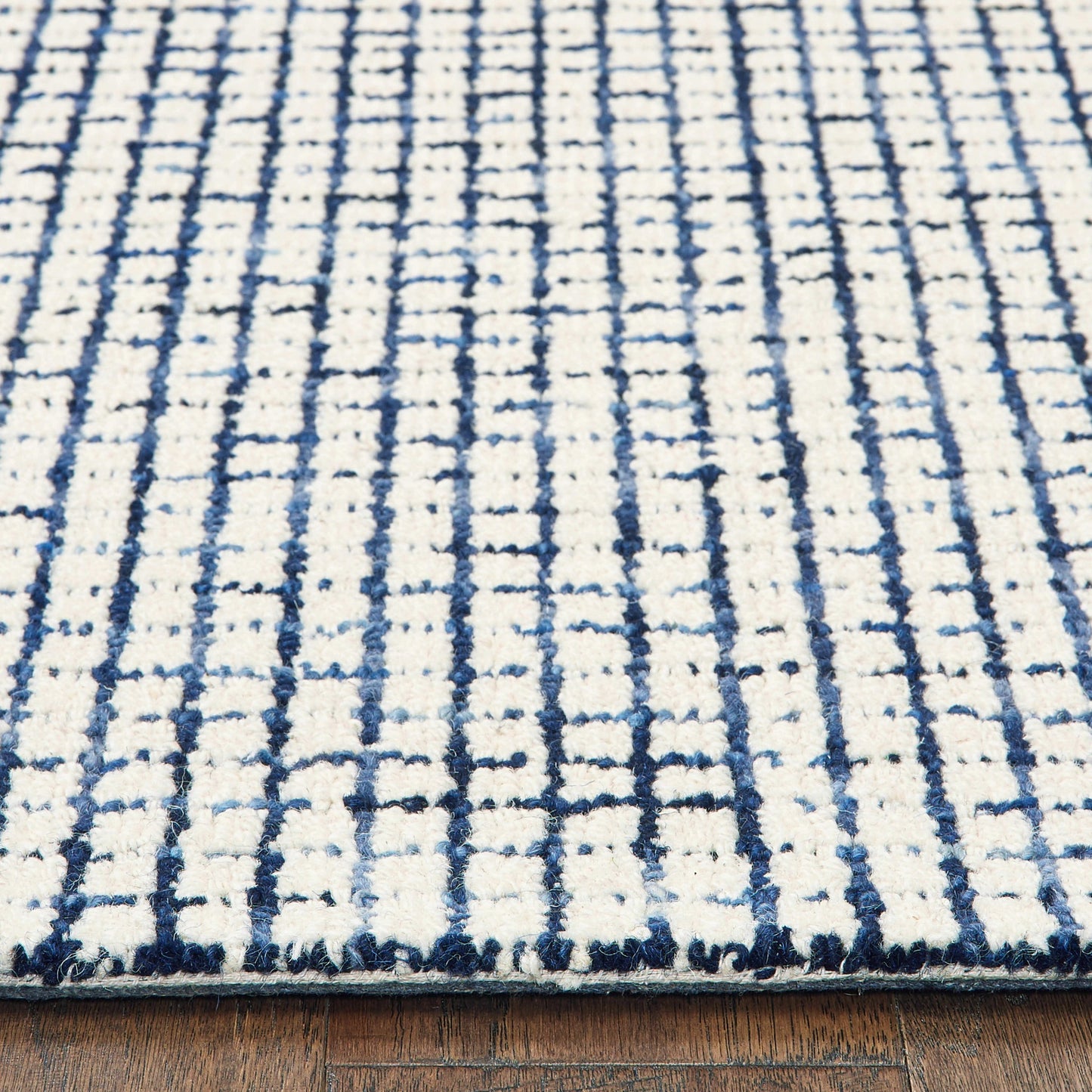 8 x 10 Ivory Wool Hand Loomed Rug