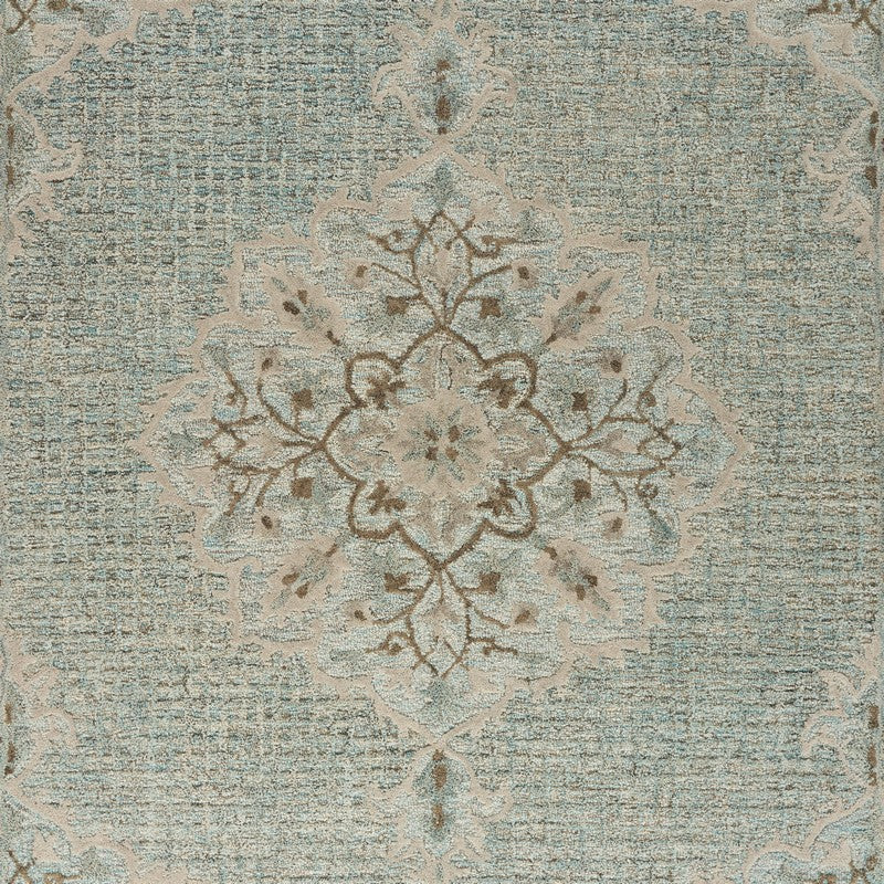 8 x 10 Blue Wool Hand Tufted Rug