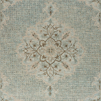 8 x 10 Blue Wool Hand Tufted Rug