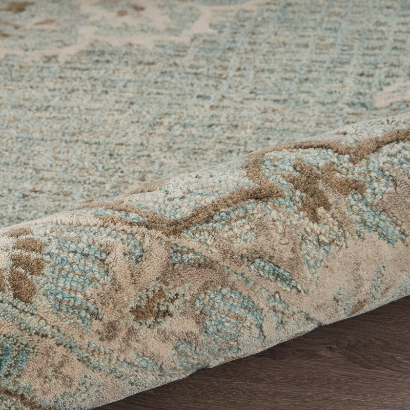 8 x 10 Blue Wool Hand Tufted Rug