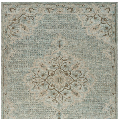 8 x 10 Blue Wool Hand Tufted Rug