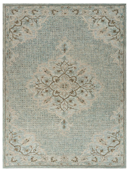 8 x 10 Blue Wool Hand Tufted Rug