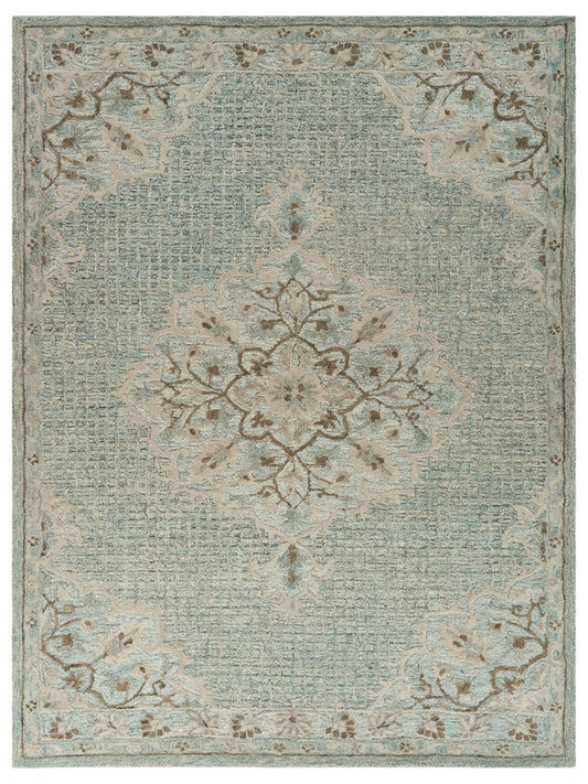 8 x 10 Blue Wool Hand Tufted Rug