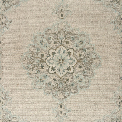 8 x 10 Ivory Wool Handmade Rug