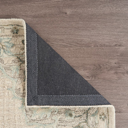 8 x 10 Ivory Wool Handmade Rug