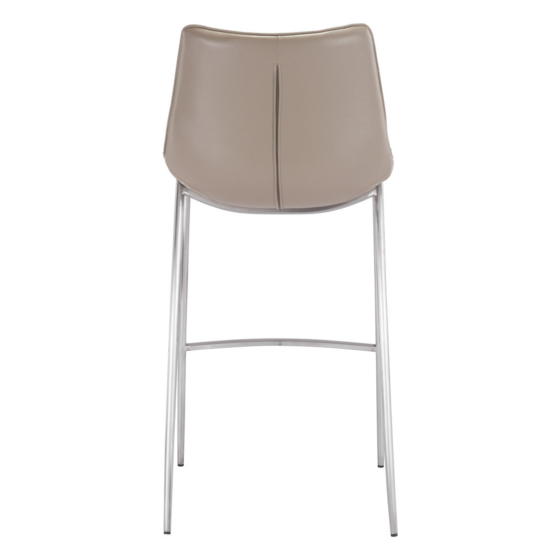 Gray & Silver Steel Low Back Bar Height Bar Chairs - Set of 2