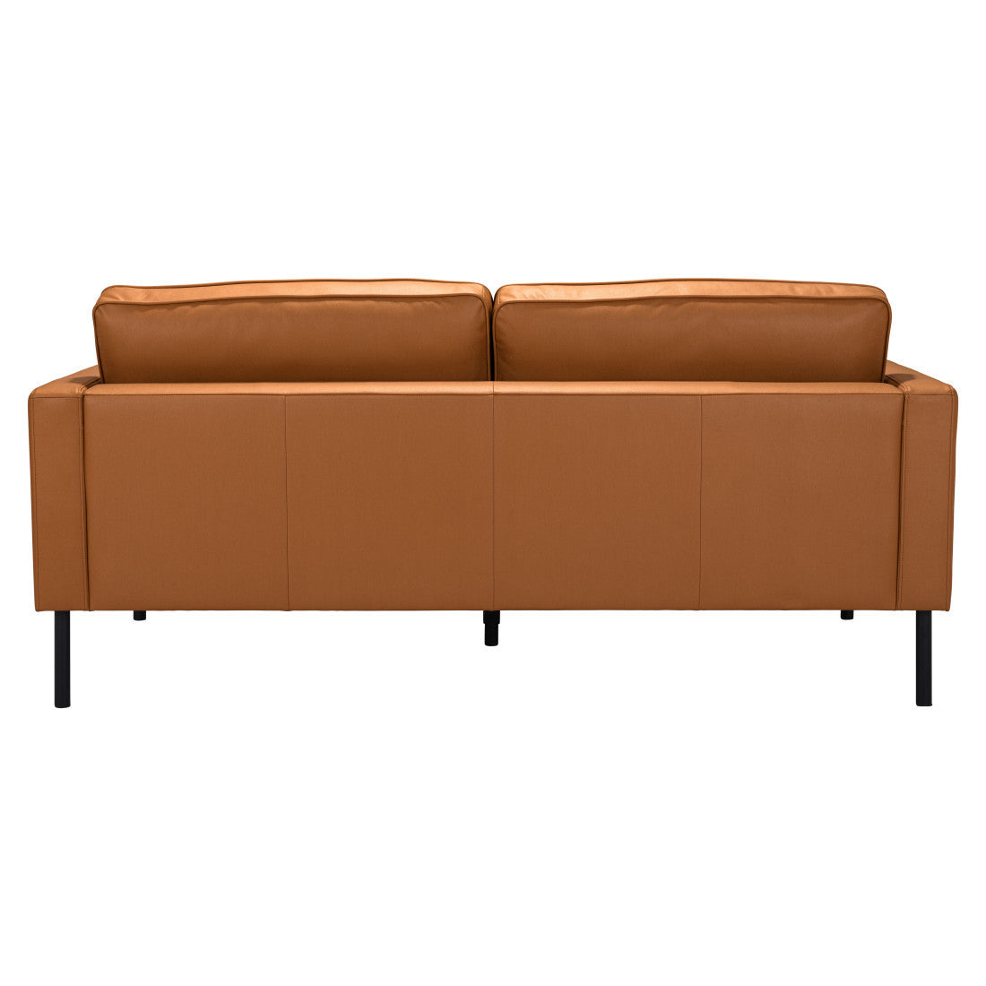 Brown Polyester Sofa With Black Legs