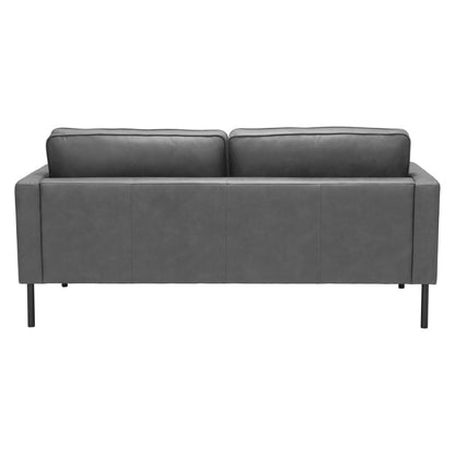 Gray Faux Leather Sofa