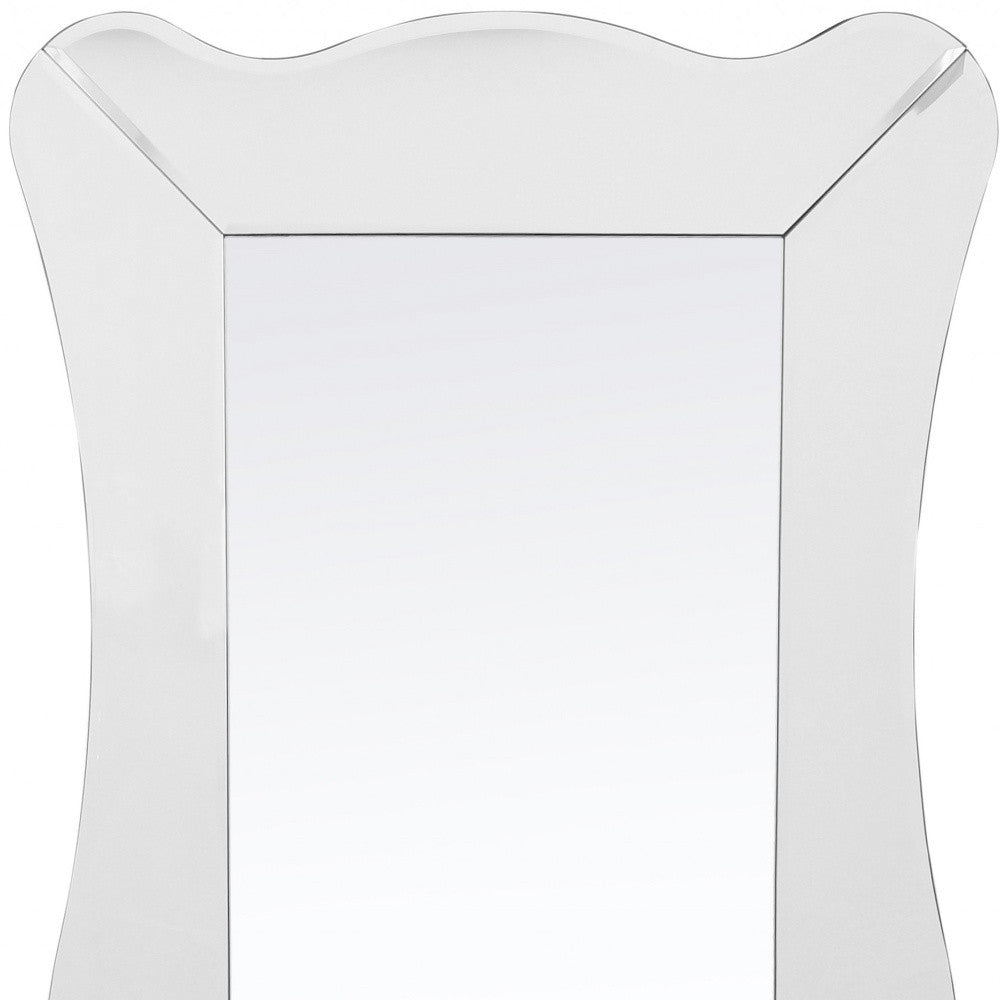 Clear Novelty Glass Framed Full Length Hanging Mirror