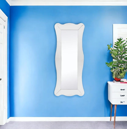Clear Novelty Glass Framed Full Length Hanging Mirror