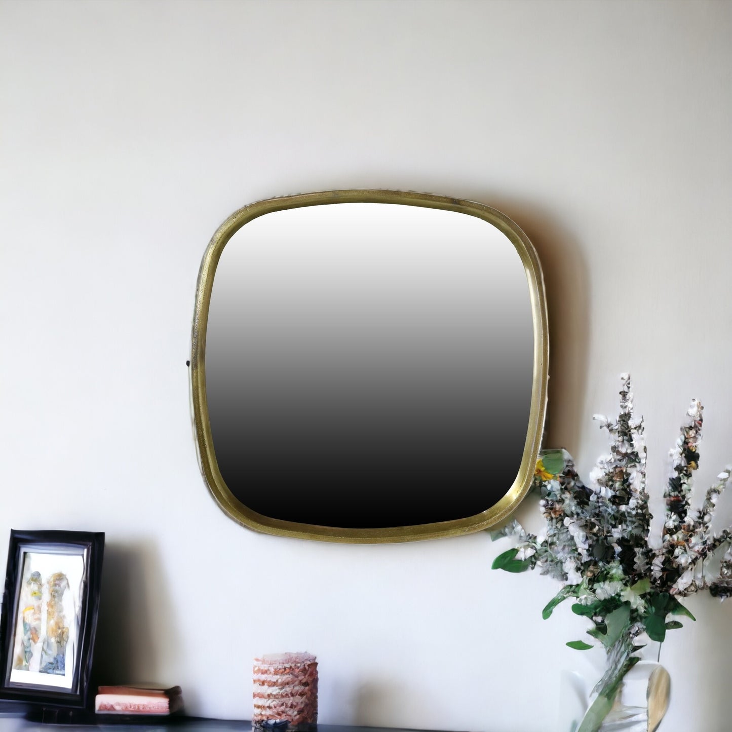 Small Brass Accent Mirror