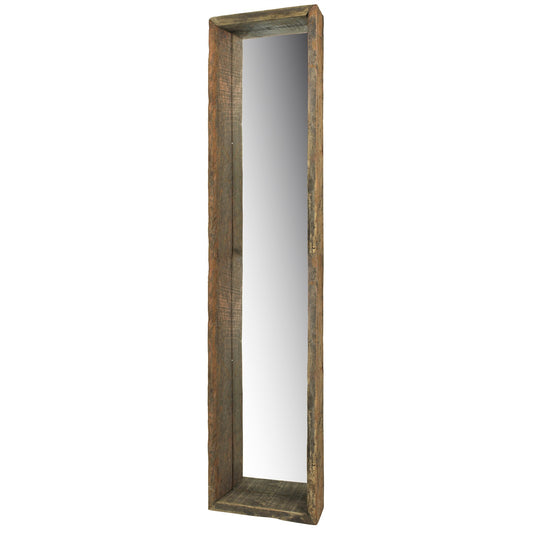 Natural Brown Framed Full Length Hanging Mirror