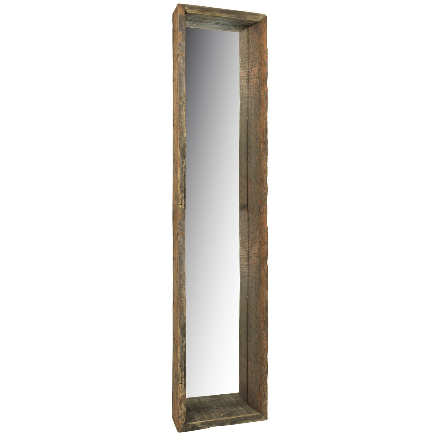 Natural Brown Framed Full Length Hanging Mirror