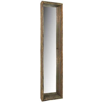 Natural Brown Framed Full Length Hanging Mirror