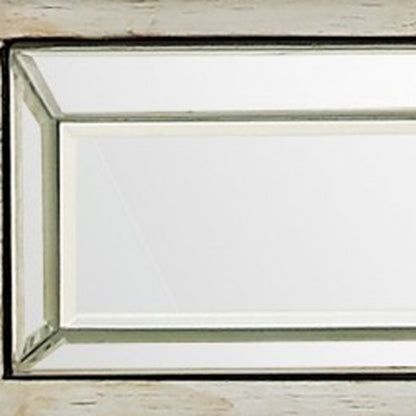 Silver Mirrored Glass Console Table