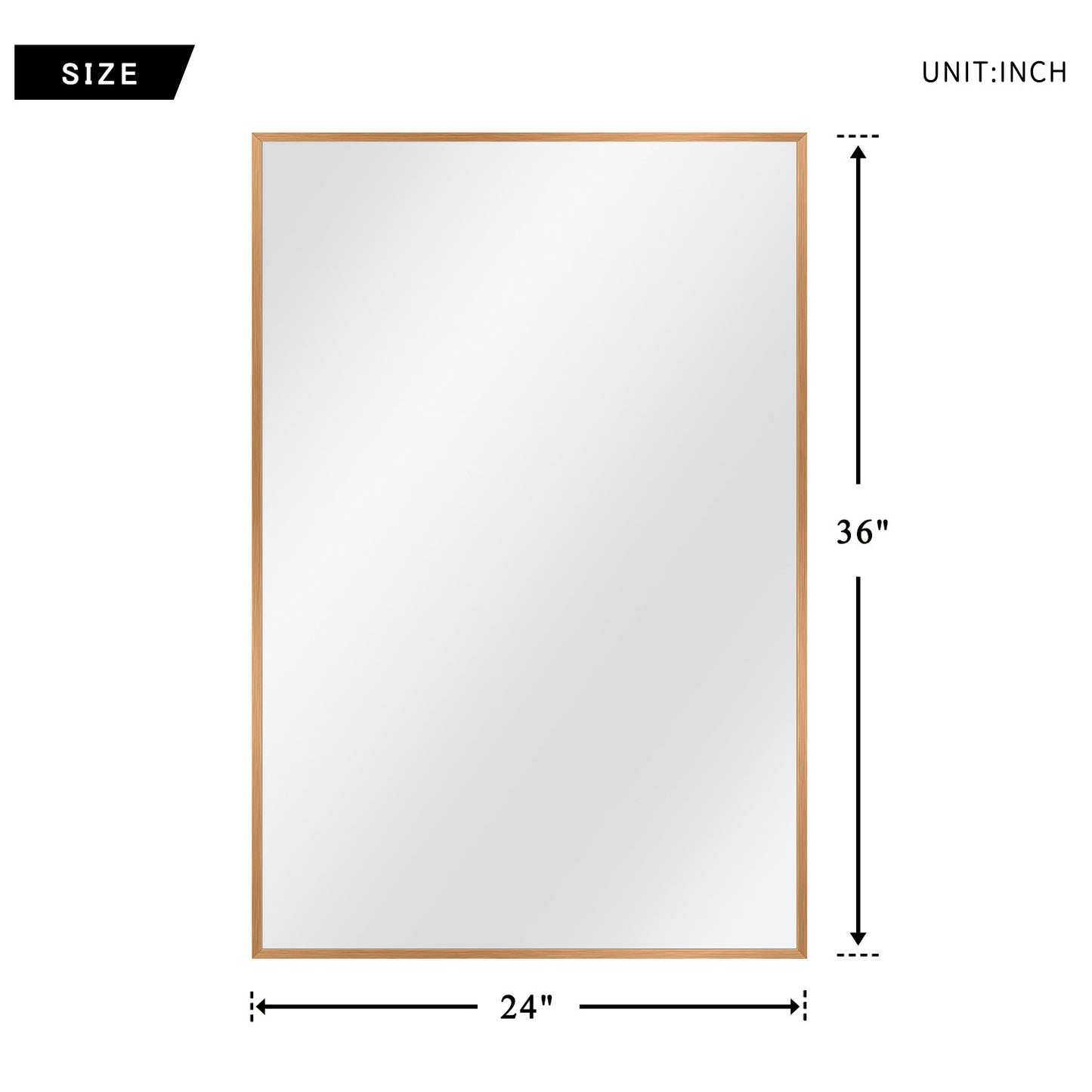 Gold Metal Framed Bathroom Vanity Mirror