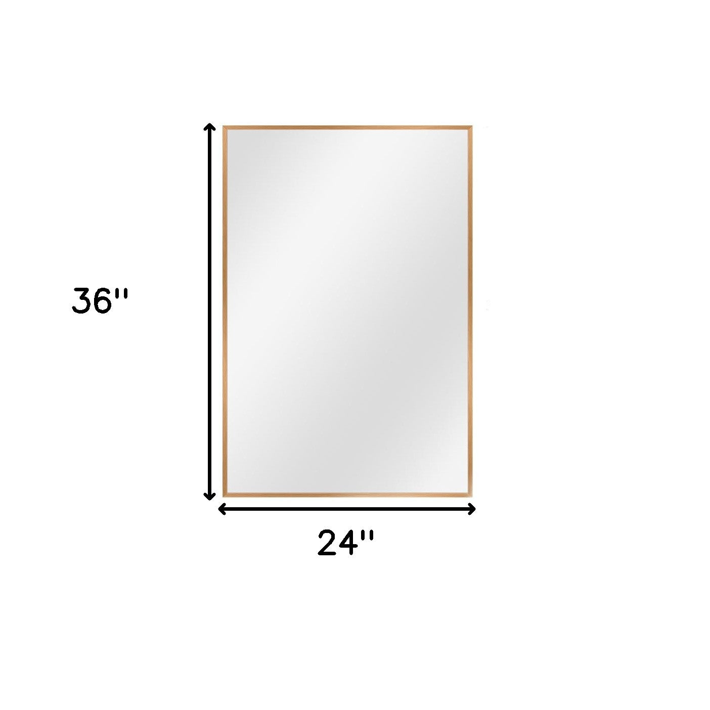 Gold Metal Framed Bathroom Vanity Mirror