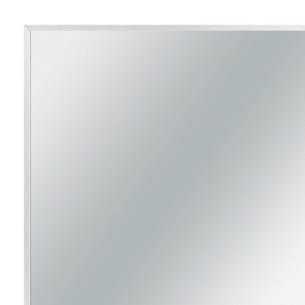 Silver Rectangular Wall Mirror