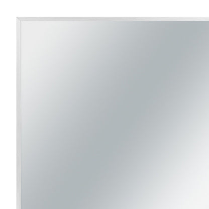Silver Rectangular Wall Mirror
