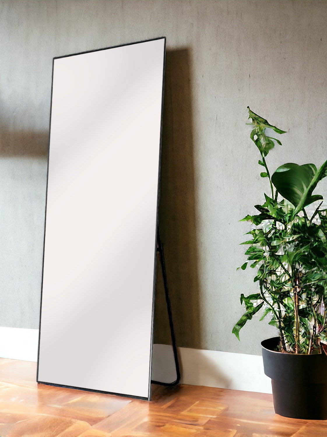 Black Metal Framed Full Length Mirror