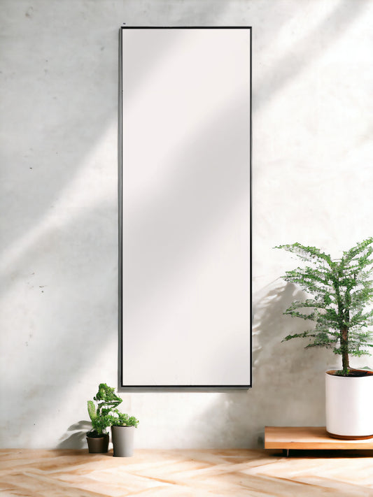 Black Metal Framed Full Length Mirror