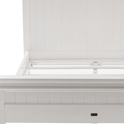 Classic White Panel Queen Size Bed