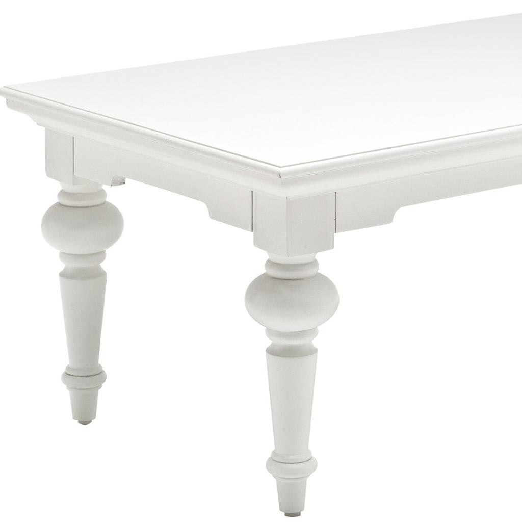White Solid Wood Coffee Table image 7